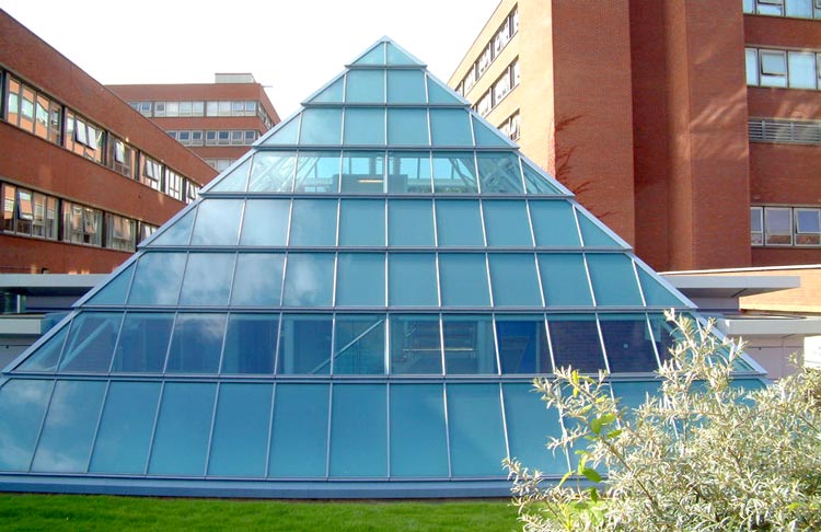 Sir Joseph Hotung Centre glass pyramid BBF Fielding architecture
