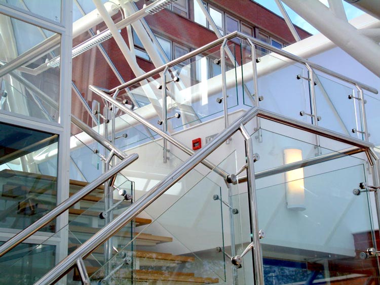 Sir Joseph Hotung Centre glass pyramid staircase detail BBF Fielding architecture